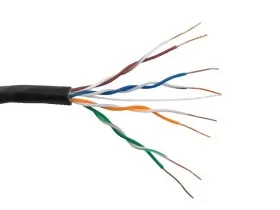 Кабель UTP4 cat.5е, одножильный, 305м, Cu, наружный, Проходит Fluke тест, черный, NETKO Optima Bronze