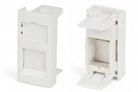 Вставка 45х22,5мм со шторкой для Кейстоуна RJ11, RJ45