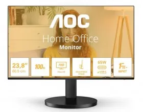 Монитор AOC 23,8&quot; 24B3CF2 Black, 16:9, IPS, 1920x1080, 4ms, 250cd, 100Hz, 1xHDMI, 2xUSB, 1xUSB-C, SPK, HAS