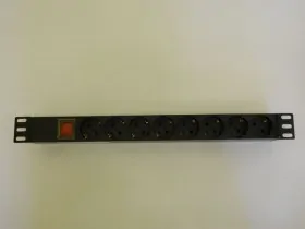 Блок розеток 19&quot;, 16А, 8 розеток, без шнура, черный Netko &quot;S&quot;