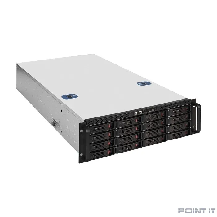 Exegate EX292421RUS Серверная платформа ExeGate Pro 3U660-HS16 <RM 19", высота 3U, глубина 660, Redundant БП 2x1000W, 16xHotSwap, USB>