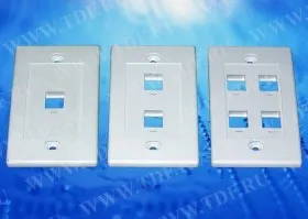 Накладка для внутренней розетки RJ45 / 2 порта / белая РАСПРОДАЖА
