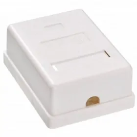 Розетка внешняя на плате 1xRJ45, неэкран cat.6, Krone тип, белая