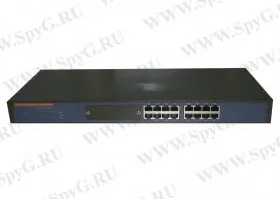 WS-NW516M216P Коммутатор 19&quot;, 16 портовый 100Mbit, металлический корпус, черный РАСПРОДАЖА