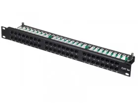 Патч-панель UTP, 19&quot;, 48 портов RJ45, cat.5е, 1U, Krone Type, компактная, &quot;L&quot; Акция т/к