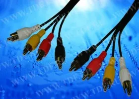 Шнур аудио-видео: 4RCA-4RCA ( длина 3 м, сборный) Cabletech РАСПРОДАЖА