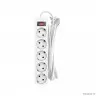 CBR Сетевой фильтр CSF 2505-3.0 White PC, 5 евророзеток, длина кабеля 3 метра, цвет белый (пакет)