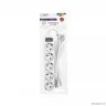 CBR Сетевой фильтр CSF 2505-3.0 White PC, 5 евророзеток, длина кабеля 3 метра, цвет белый (пакет)