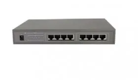 NS10808P PoE, коммутатор, настольный, 8 портовый, 8 PoE 802.3af 1Gbit портов, 15.4W, кабель питания ЕВРО, серый РАСПРОДАЖА