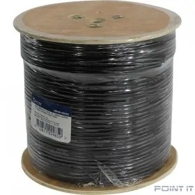 5bites Кабель FS5505-305CPE  FTP / SOLID / 5E / 24AWG / COPPER / PVC(+PE) / BLACK / OUTDOOR / MESSENGER / DRUM / 305M
