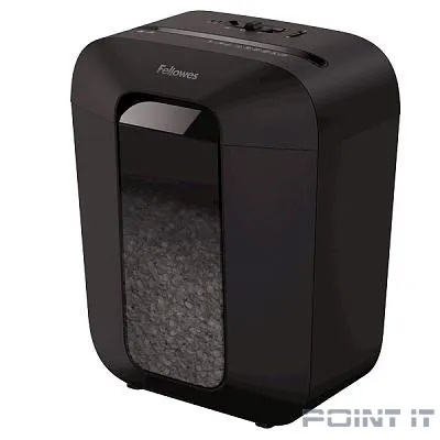 Fellowes Шредер PowerShred LX50 FS-44060(01), черный {DIN P-4, 4х37мм, 9лст., 17 лтр., уничт.: скрепки,скобы,карты}