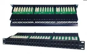 Патч-панель UTP, 19&quot;, 48 портов RJ45, cat.6, 1U, Dual Type  IDC, Netko СКС