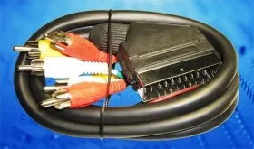 Шнур аудио-видео: SCART (21 pin)-6RCA ( длина 1.5 м, литой), Netko