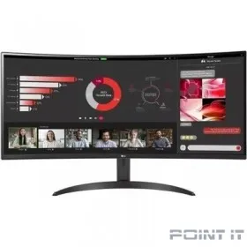 Монитор LCD LG 34&quot; 34WR50QC-B UltraWide {VA Curved 3440x1440 100Hz 5ms 300cd 21:9 178/178 FreeSync 2xHDMI DisplayPort HDR10 VESA}