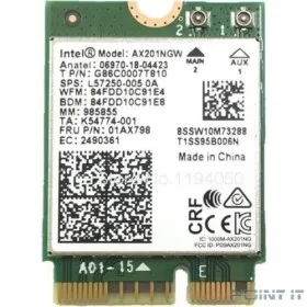 Intel® AX201.NGWG.NVW Wi-Fi 6 AX201, 2230, 2x2 AX+BT, No vPro®,999TD0