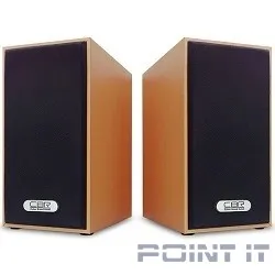 CBR CMS 635 Brown, Акустическая система 2.0, питание USB, 2х3 Вт (6 Вт RMS), материал корпуса MDF, 3.5 мм линейный стереовход, регул. громк., длина кабеля 1 м, цвет светло-коричневый