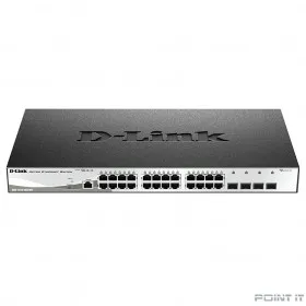 D-Link DGS-1210-28X/ME/B1B Управляемый L2 коммутатор с 24 портами 10/100/1000Base-T и 4 портами 10GBase-X SFP+