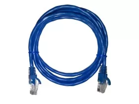 Патч-корд UTP4 cat 5e, 1,5м, ВС, LSZH, синий, литой коннектор NETKO Optima