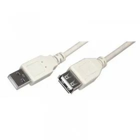 Кабель шт.USB A - гн.USB A 1.1 (3м), белый, ,