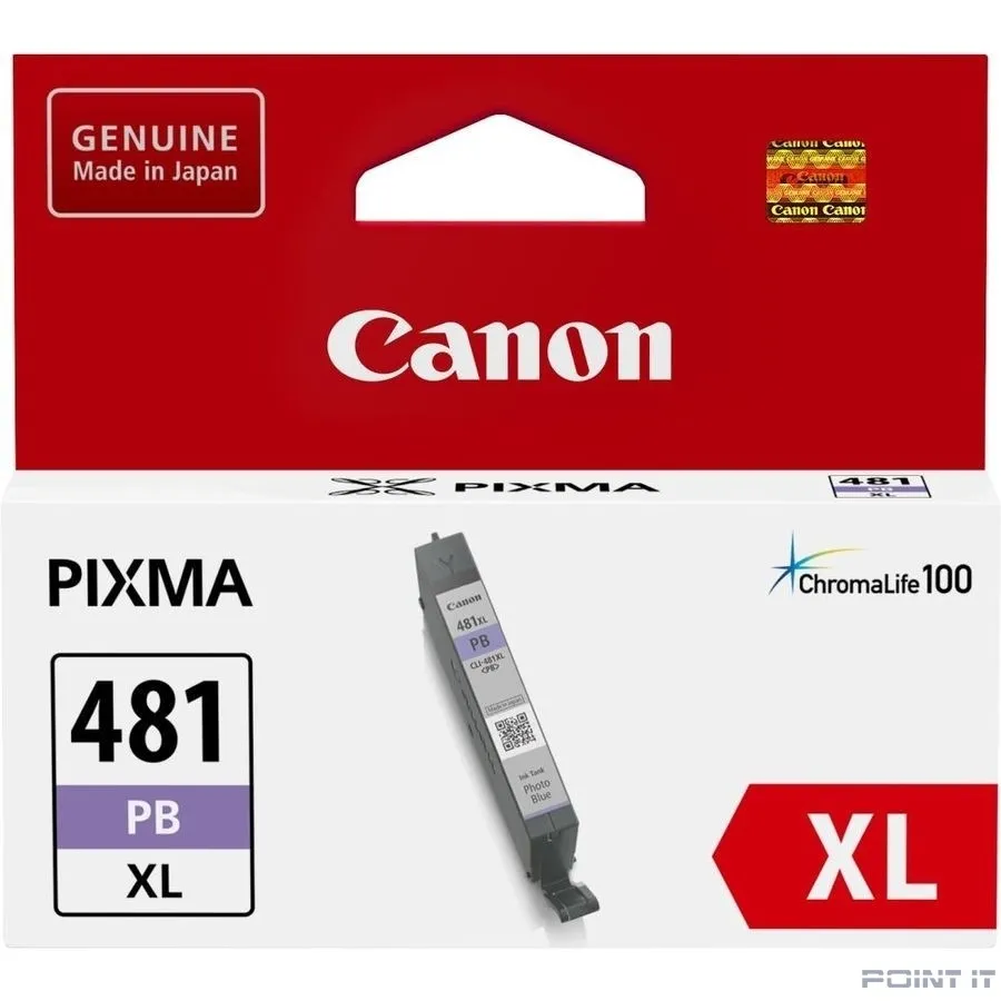 Canon CLI-481XL PB 2048C001 Картридж для PIXMA TS6140/TS8140TS/TS9140/TR7540/TR8540, фото голубой