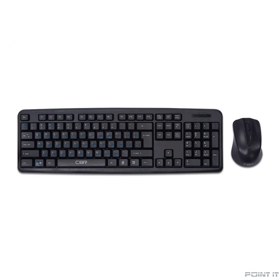 CBR KB SET 710, Комплект (клавиатура + мышь) проводной, USB, длина кабеля 1,8 м; клавиатура: полноразмерная, 104 клавиши; мышь: оптическая, 1000 dpi, 3 кнопки и колесо прокрутки