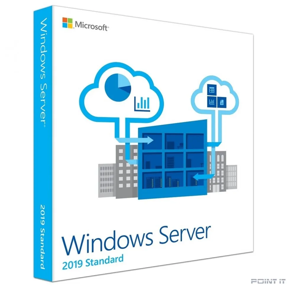 P73-07680 Microsoft Windows Server Standard 2019 English 64-bit Russia Only DVD 5 Clt 16 Core License
