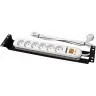 CONTEG DP-RP-06-SCHUSP - блок розеток горизонтальный 6х16А, 250V, SCHUKO, с выключателем и защитой от перенапряжения, 19", 2U