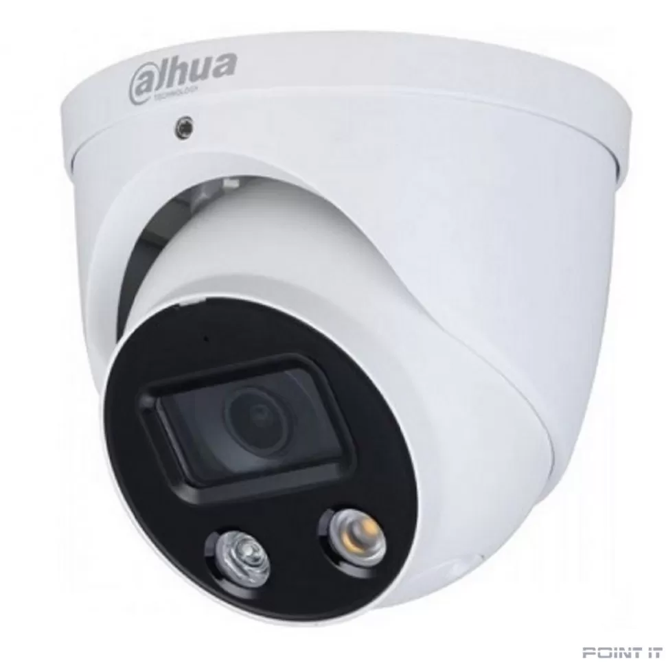 DAHUA DH-IPC-HDW3449HP-AS-PV-0280B-S5 Уличная турельная IP-видеокамера TiOC с ИИ и активным сдерживанием 4Мп, 1/2.7” CMOS, объектив 2.8мм, видеоаналитика, ИК 30м, LED 30м, IP67, корпус: металл