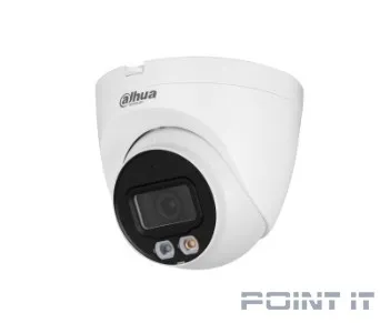 DAHUA DH-IPC-HDW2249TP-S-LED-0360B Уличная купольная IP-видеокамера Full-color с ИИ 2Мп, 1/2.8” CMOS, объектив 3.6мм, видеоаналитика, LED-подсветка до 30м, IP67, корпус: металл, пластик