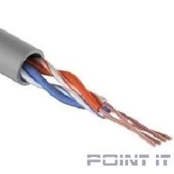 REXANT (01-0067) Кабель U/UTP, категория 6, ZH нг(А)-HF, 4PR, 23AWG, внутренний, серый, 305 м