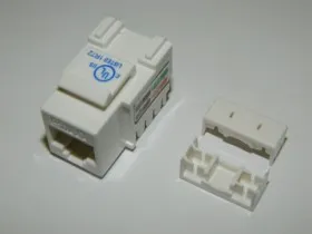 Модуль Keystone неэкранированный, RJ-45, cat.5е, 180°, под инструмент, белый, для патч-панели