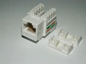 Модуль Keystone неэкранированный, RJ-45, cat.6, 90°, 110/Krone тип, под инструмент, белый
