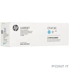 HP Картридж CF411XC 410X лазерный голубой увеличенной емкости (5000 стр) (белая корпоративная коробка)
