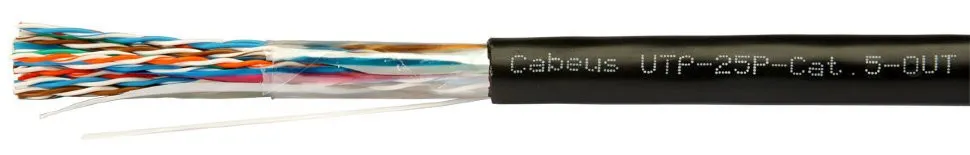 Кабель LC UTP25 cat.5, 305м, 0,45мм, наружный, черный