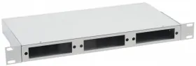 Корпус кросса оптического в стойку 19&quot; 24 SC порта Simplex, 1U, сплайс-кассета, металлический