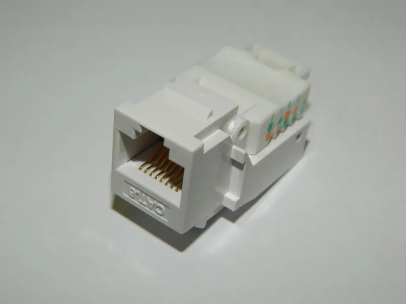Модуль Keystone неэкранированный, RJ-45, cat.6, 90°, без инструмента, KE, белый, Netko СКС