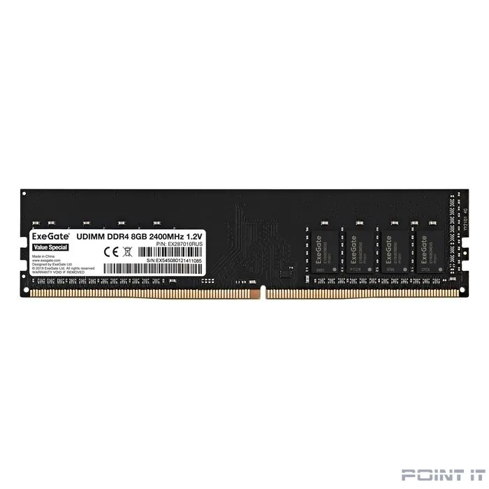 Exegate EX287010RUS Модуль памяти ExeGate Value Special DIMM DDR4 8GB <PC4-19200> 2400MHz OEM