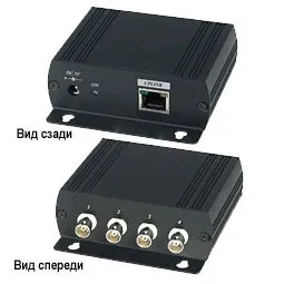 IP01H Коммутатор Ethernet (4 входа / 1 выход) для объединения IP-сигналов от 4-х устройств, удаленных на расстояние до 200 м, в 1 IP-канал РАСПРОДАЖА