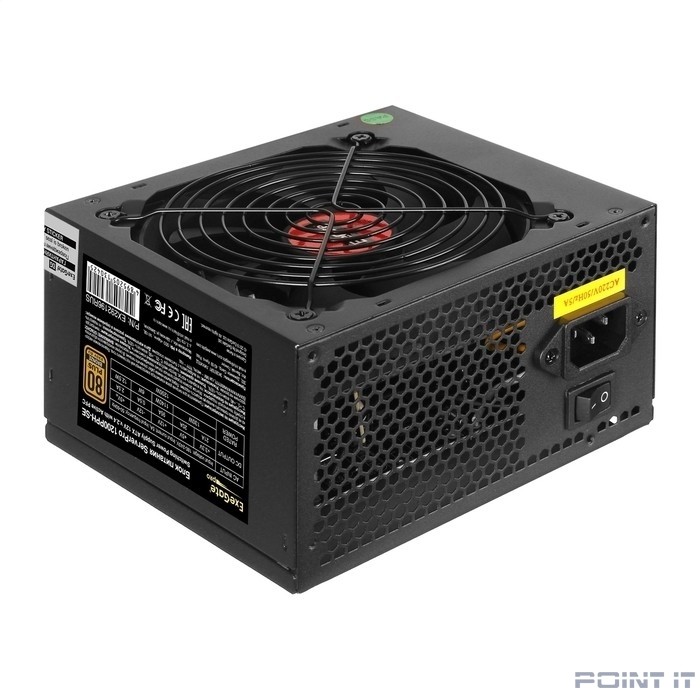 Exegate EX292196RUS Серверный БП 1200W ExeGate ServerPRO 80 PLUS® Bronze 1200PPH-SE (ATX, for 3U+ cases, APFC, КПД 89% (80 PLUS Bronze), 12cm fan, 24pin, 2x(4+4)p, 6xPCI-E, 8xSATA, 4xIDE, box, black)