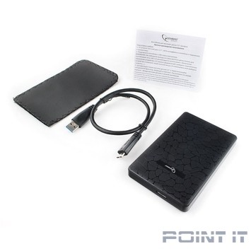 Gembird EE2-U3S-30P Внешний корпус 2.5" черный, USB 3.0, SATA, до 2 Тб, пластик