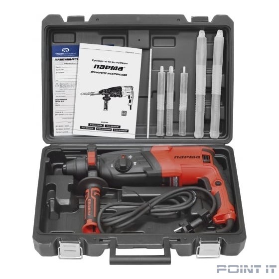 Перфоратор ПАРМА П-02-28/950ЭР [02.027.00007] { 950Вт,3-х реж,3,2Дж, SDS-plus, рег.об.,рев, пл.пуск, рук.Эрго+)5ш/к }