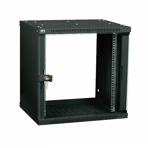 ITK Шкаф LINEA WE 9U 600x600мм дверь стекло черный