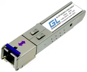 Модуль GIGALINK SFP, WDM, 1Гбит/c, одно волокно SM, SC, Tx:1550/Rx:1310 нм,DDM, 14 дБ (до 20 км) (GL-30RSC-D)