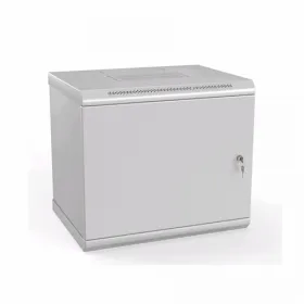  								Шкаф настенный 19-дюймовый (19), 9U, 500x600х600мм, стальная дверь, несъемные стенки, 1 пара профилей, цвет серый (RAL 7035) (собранный)							