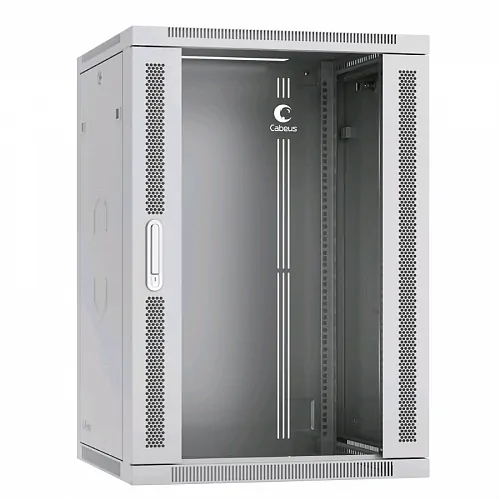 Шкаф телекоммуникационный настенный 19 18U 600x600x901mm (ШхГхВ) дверь стекло