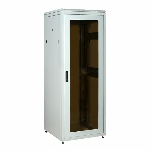 ITK Шкаф сетевой 19 LINEA N 47U 800х800мм стекл. пер. дв. задн. металл. сер.