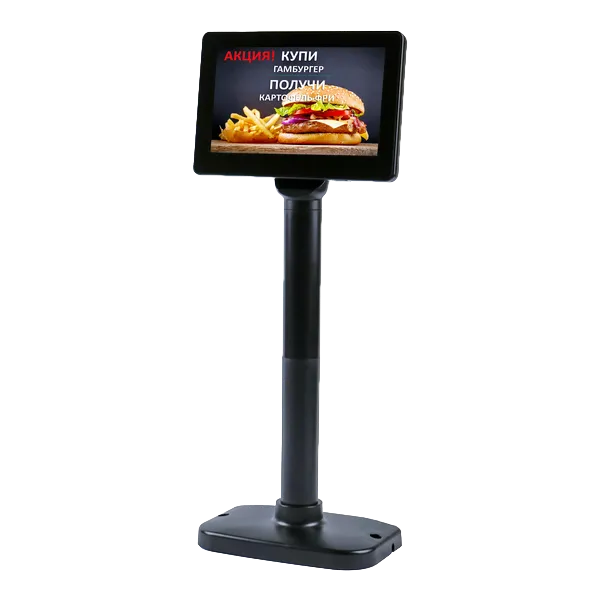 Дисплей покупателя АТОЛ PD-7000, USB, LCD 800*480, черный