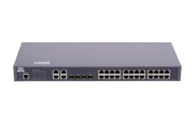 Управляемый коммутатор L2 GIGALINK 24 Base-T 10/100Mb/s портов, 4 Combo TX/SFP 1000Mb/s, 1 Console. 1U 19'', 220V