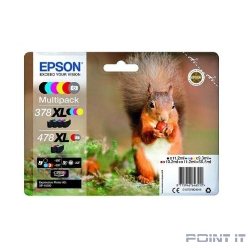 Epson Набор картриджей Epson Multipack 6-colours 478XL Claria Photo HD Ink C13T379D4020/C13T379D4010