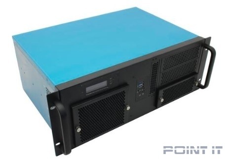 Procase Корпус 4U Rack server case, черный, панель управления, без блока питания, глубина 300мм, MB 12"x9.6"